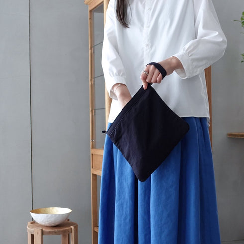 petal pouch _ no,1 / supima cotton × linen